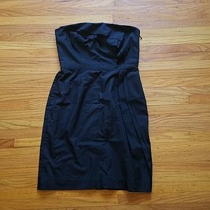 LOFT black strapless lightweight dress